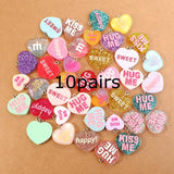 Random Heart Set Charms for Jewelry Making - 20/30/60/100Pcs/Lot
