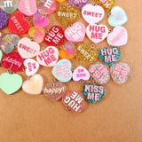 Random Heart Set Charms for Jewelry Making - 20/30/60/100Pcs/Lot