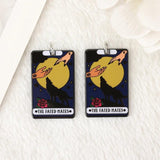 10Pcs Tarot Charms Acrylic Spice Reader Teacher Pendant DIY Making Accessory