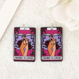 10Pcs Tarot Charms Acrylic Spice Reader Teacher Pendant DIY Making Accessory