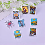 10pcs Tarot Card Charms for DIY Jewelry Making Craft 34*25mm