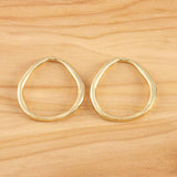 8 Large Hollow Charms Pendants for DIY Earrings 44x32mm
