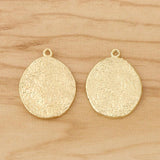 8 Large Hollow Charms Pendants for DIY Earrings 44x32mm