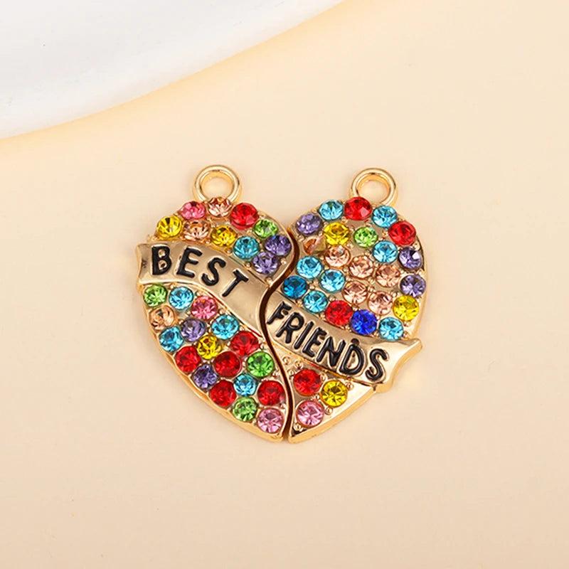 5Pairs Broken Love Heart Pendant Friends Couple Choker Necklace BFF Friendship