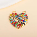 5Pairs Broken Love Heart Pendant Friends Couple Choker Necklace BFF Friendship