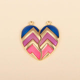 5Pairs Broken Love Heart Pendant Friends Couple Choker Necklace BFF Friendship