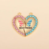 5Pairs Broken Love Heart Pendant Friends Couple Choker Necklace BFF Friendship