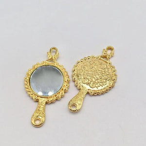 4 pcs Mirror Charms DIY Earring Necklace Bracelet Jewelry Making Souvenir