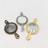 4 pcs Mirror Charms DIY Earring Necklace Bracelet Jewelry Making Souvenir