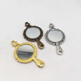 4 pcs Mirror Charms DIY Earring Necklace Bracelet Jewelry Making Souvenir
