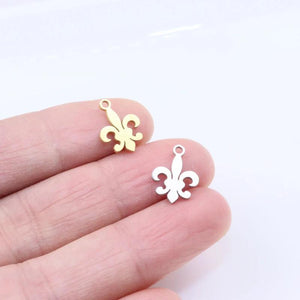 10pcs Stainless Steel Charm Pendant Mirror Polished Unfading Colorless
