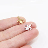 10pcs Stainless Steel Charm Pendant Mirror Polished Unfading Colorless