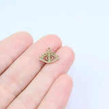 10pcs Stainless Steel Eyes PVD Plated Charm Pendant