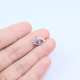 10pcs Stainless Steel Eyes PVD Plated Charm Pendant