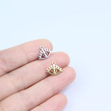 10pcs Stainless Steel Eyes PVD Plated Charm Pendant