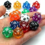 10Pcs Resin 20-Sided Dice Charms for Jewelry Making Supplies
