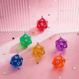 10Pcs Resin 20-Sided Dice Charms for Jewelry Making Supplies