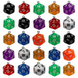 10Pcs Resin 20-Sided Dice Charms for Jewelry Making Supplies