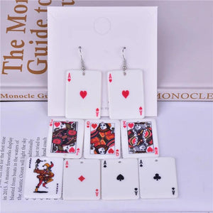 10pcs Double Face Big Poker Playing Card Resin Charms DIY Jewelry Accessory