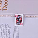 10pcs Double Face Big Poker Playing Card Resin Charms DIY Jewelry Accessory