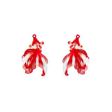 10pcs Small Koi Filigree Charms Multicolor Goldfish Pendant DIY Accessories