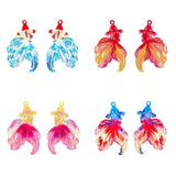 10pcs Small Koi Filigree Charms Multicolor Goldfish Pendant DIY Accessories