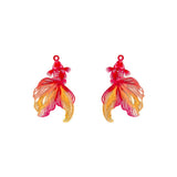 10pcs Small Koi Filigree Charms Multicolor Goldfish Pendant DIY Accessories