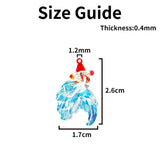 10pcs Small Koi Filigree Charms Multicolor Goldfish Pendant DIY Accessories