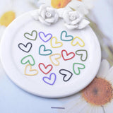 50pcs Mini Hollow Heart Charms Pendant Brass Jewelry Accessories