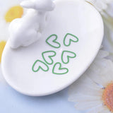 50pcs Mini Hollow Heart Charms Pendant Brass Jewelry Accessories