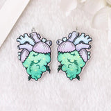 8Pcs Leaf Charms Acrylic Print Band Aid Jewelry Find
