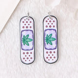 8Pcs Leaf Charms Acrylic Print Band Aid Jewelry Find