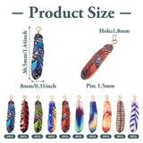 20Pcs Alloy Feather Charms Pendant DIY Jewelry Making