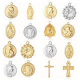 3pcs/Lot Virgin Mary Angel Mirror Polished 316 Stainless Steel DIY Charm