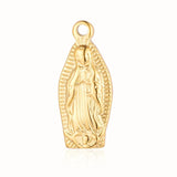 3pcs/Lot Virgin Mary Angel Mirror Polished 316 Stainless Steel DIY Charm