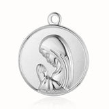 3pcs/Lot Virgin Mary Angel Mirror Polished 316 Stainless Steel DIY Charm