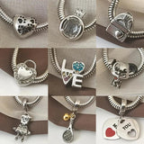 3pcs Stainless Steel Pandora Charms Non-Fading Handmade Jewelry for Bracelet