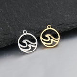 5Pcs Romantic Mountain Charm Stainless Steel Pendants for Jewelry Making
