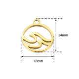 5Pcs Romantic Mountain Charm Stainless Steel Pendants for Jewelry Making