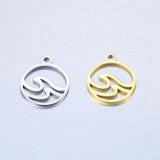 5Pcs Romantic Mountain Charm Stainless Steel Pendants for Jewelry Making