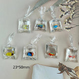 10pcs Coral Fish Bag Resin Charms for Jewelry Making