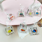 10pcs Coral Fish Bag Resin Charms for Jewelry Making