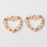 10pcs Heart Enamel Charms Romantic Love Pendants DIY Jewelry Crafts