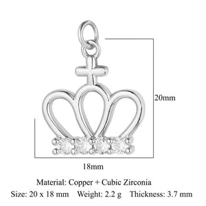3pcs Copper Zircon Lightning Elephant Charms