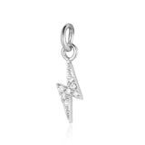 3pcs Copper Zircon Lightning Elephant Charms