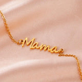5pcs Mama Letter Stainless Steel Charms for Necklace Making Women's Gift DIY