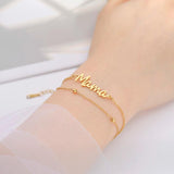 5pcs Mama Letter Stainless Steel Charms for Necklace Making Women's Gift DIY