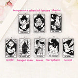 8Pcs Cat Tarot Card Charms Acrylic Pendants DIY Making Accessories