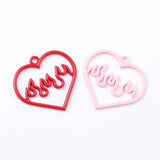 10pcs Heart Enamel Charms Y2K Style Pendants for DIY Jewelry Making