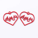 10pcs Heart Enamel Charms Y2K Style Pendants for DIY Jewelry Making